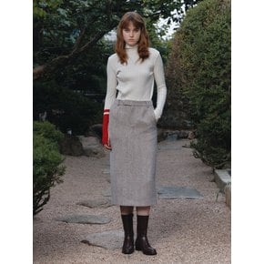 [Signature] SOPHIA Tweed Wool Long Skirt_Beige