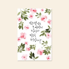 아트박스/캘리엠 캘리그라피 사랑카드(M3003_한결같은그사랑에)