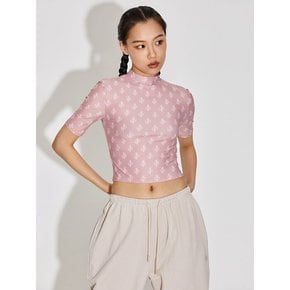 TG PRINTED MOCK S/S TOP_T216TP139