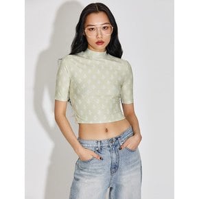TG PRINTED MOCK S/S TOP_T216TP139