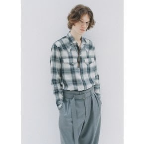 씨올 26SS Minimal Western Shirts, Check
