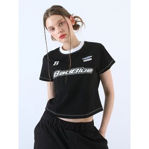 Racing Crop Tee Black