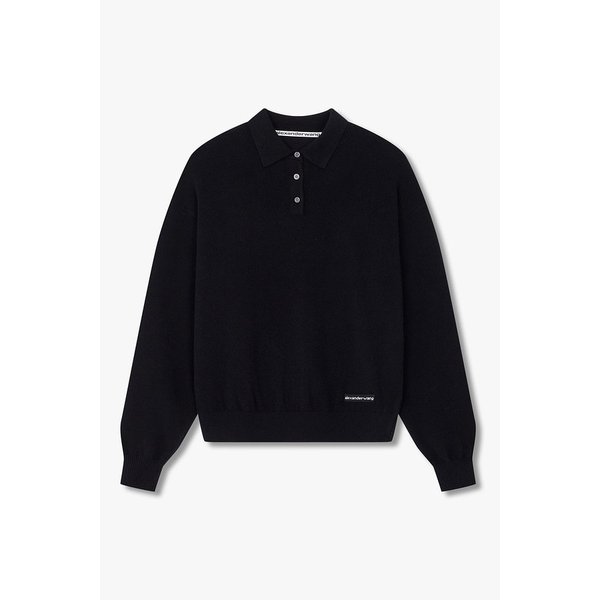 [UNISEX] 로고 패치 롱 슬리브 폴로 니트 3625330001000