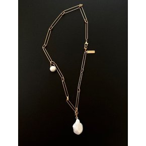 long ring chain necklace  *2way - 마스크목걸이[gold]