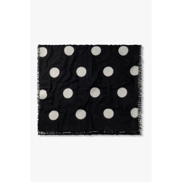 [Y`s]도트 패턴 울 스카프 [블랙] 6615390203000