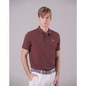 [U.S. POLO ASSN.]  브라운 레귤러핏 반팔 피케티셔츠 남성