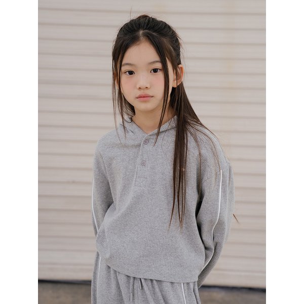 이지 파이핑 세미크롭 립 후디