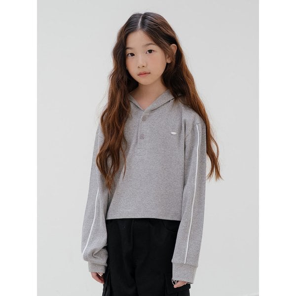 이지 파이핑 세미크롭 립 후디