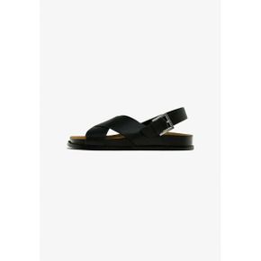 4348627 Massimo Dutti CROSSOVER BUCKLE - Sandals black