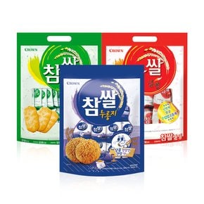 크라운 참쌀 과자 3종 혼합 10개 (누룽지216g 4개 + 설병270g 3개 + 선과253g 3개)