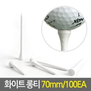 나무 골프티 화이트 롱티70mm 100개/나무골프티 원목골프티 필드용품 원목티 나무티 우드티 골프용품