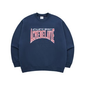 VARSITY LOGO EMBOSSING NEEDLEWORK SWEATSHIRT NAVY 바시티로고맨투맨 네이비 SWVLEN-NVY