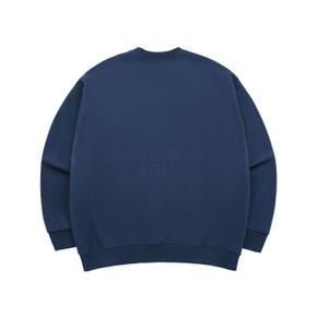 VARSITY LOGO EMBOSSING NEEDLEWORK SWEATSHIRT NAVY 바시티로고맨투맨 네이비 SWVLEN-NVY