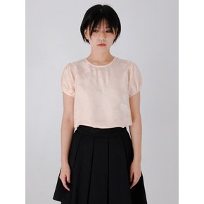 Summer Jacquard Blouse_Peach