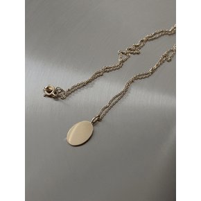 14k Oval necklace