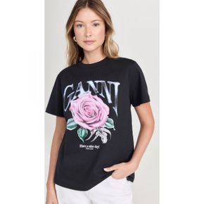 4967731 GANNI Basic Jersey Rose Relaxed T-Shirt