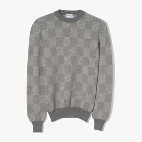 SETTEFILI CASHMERE 세떼필리 캐시미어 JACQUARD CHECK KNIT GRAY SCD2M50006A13