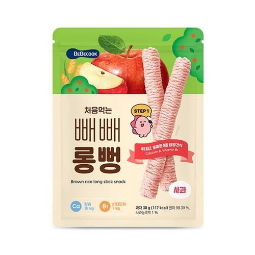 [유로메디] 베베쿡 처음먹는 배배롱뻥 사과 STEP 1 30g 유아 아기 쌀과자 퍼프(1)