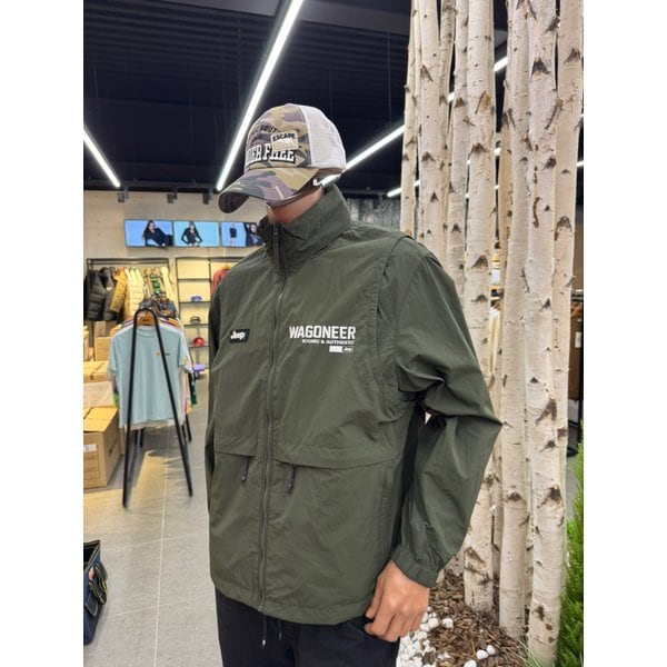 [여주점] 지프 왜고니어 소매 탈부착 밴드넥 점퍼 JP2JPU221