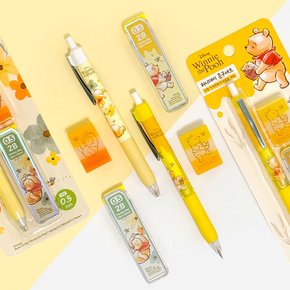곰돌이 푸 허니데이 문구세트 (랜덤) /0.5 샤프 2B 샤프심 지우개