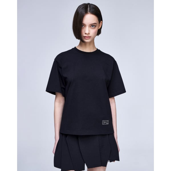 [파주점] [송지오우먼]송지오 컬렉션 오키드 아쿠아렐 티셔츠 블랙 WH3TS718BK