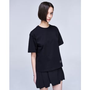 [파주점] [송지오우먼]송지오 컬렉션 오키드 아쿠아렐 티셔츠 블랙 WH3TS718BK