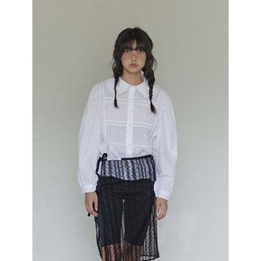 Cotton lace blouse / White