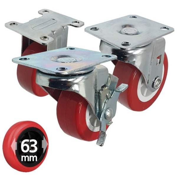 국산 우레탄 카트캐스터 대차바퀴 2.5호 63mm - SSG.COM