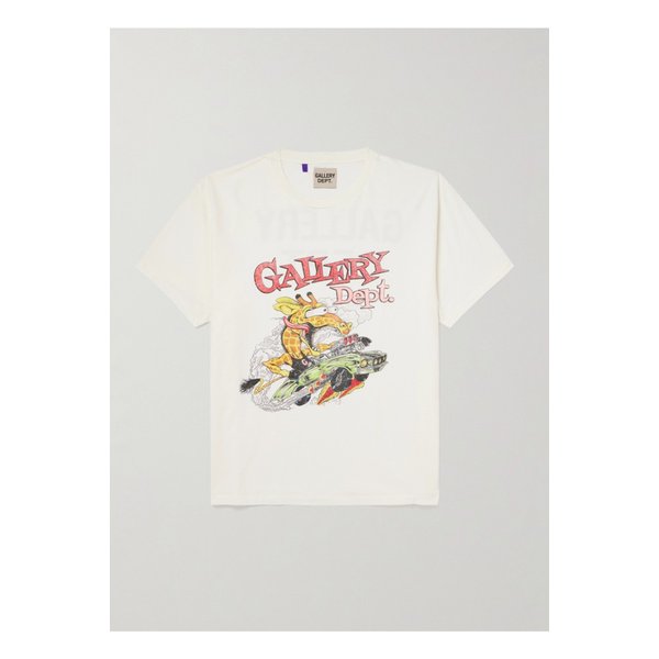 랠리 글리터 로고 프린트 코튼 저지 티셔츠 뉴트럴 46376663162903239