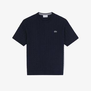 [시흥점] 남성 반팔 케이블 크루넥 스웨터 AH207E-55G