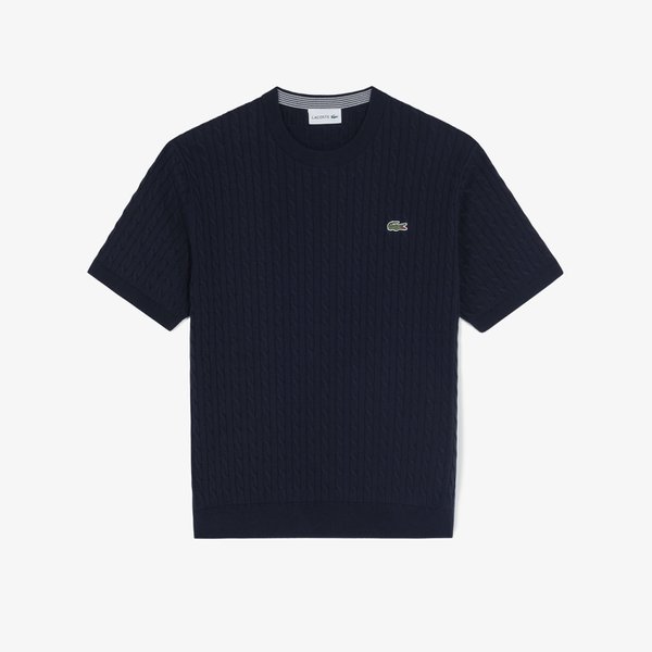 [시흥점] 남성 반팔 케이블 크루넥 스웨터 AH207E-55G