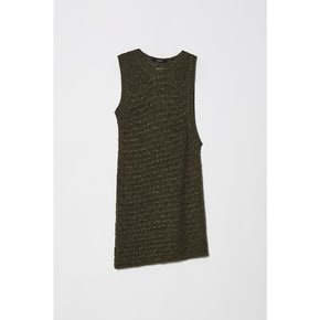 UNBALANCE LONG SLEEVELESS_KHAKI