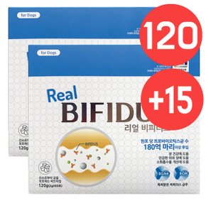 리얼 비피더스 강아지 유산균 대용량 120포 +15p