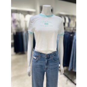 [파주점] [캘빈클라인진]여성 드레이피 저지 크롭 반팔티셔츠 47B808G-VVE