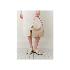 Mini pulpy hobo bag Jute Creamy tan