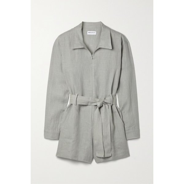 + Net Sustain 트렌드세터 벨트 리넨 플레이수트 그레이