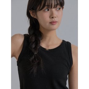 Essential Ribbed Tank Top_Black