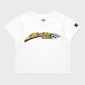 플레임 1922 크롭 티셔츠 White DK23SG012WH