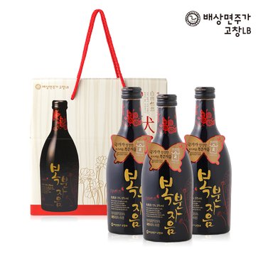 배상면주가 자자연연3호 복분자음 375ml(12%)x3입 전통주 복분자주 선물포장 술선물세트