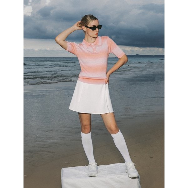 Gradation Collar Knitwear (Pink)