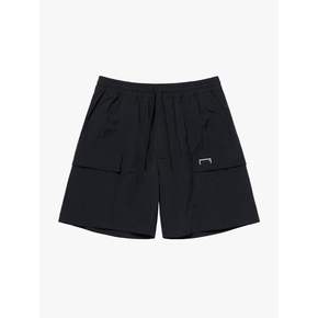 TASLAN SMALL LOGO CARGO SHORTS-BLACK