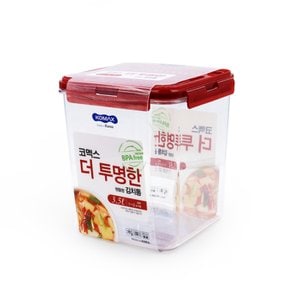 너만아는잡화점 코멕스 더 투명한 김치통 정사각 3.5L