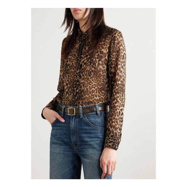 닐리 로탄 가브리엘 크로커다일 이펙트 가죽 벨트 다크 브라운 46376663162867372