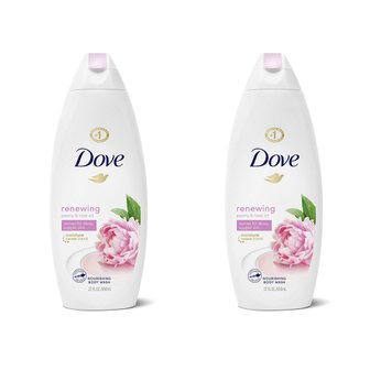 도브 [해외직구]도브 바디워시 리뉴잉 피오니 로즈오일 650ml 2팩 Dove Body Wash Renewing Peony Rose Oil 22oz