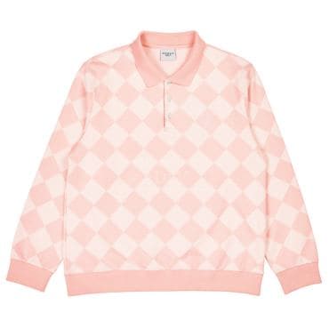 아크메드라비 ARGYLE PATTERN PIQUE SHIRT PINK - 아가일 패턴 피케셔츠