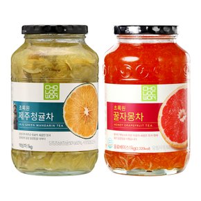 초록원 제주 청귤차 1kg +꿀자몽차 1kg