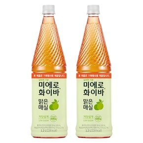 미에로화이바 맑은매실 1.2L X 2개 식이섬유음료 매실음료