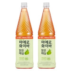  미에로화이바 맑은매실 1.2L X 2개 식이섬유음료 매실음료