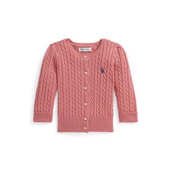 폴로 랄프 로렌 랄프 로렌 베이비 여아 미니 케이블 코튼 카디건(CWPOSWEF6820207650)