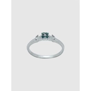 Square leaf miss ring(green tourmaline)